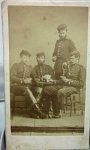 German Franco-Prussian War CDV Portrait, Card Players, Taken in France