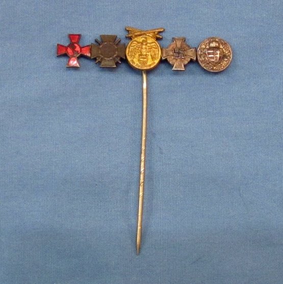 German WWI-WWII Five Place Medal Stickpin — image 2