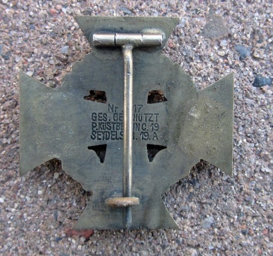 German Post WWI IIIrd Marine Brigade von Lowenfels, 1st Class, Kustberl — image 3