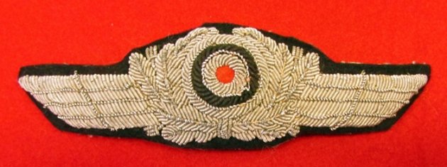  German WWII Luftwaffe Officers Bullion Hat Wreath — image 2