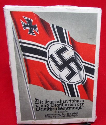 German WWII Flag Postcard Set, 'Die Deutschen Fahnen und Standarten der Deutschen Wehrmacht' — image 2