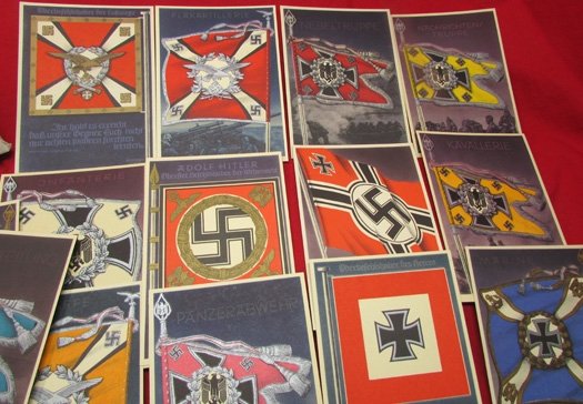German WWII Flag Postcard Set, 'Die Deutschen Fahnen und Standarten der Deutschen Wehrmacht' — image 5
