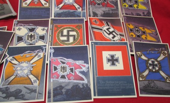 German WWII Flag Postcard Set, 'Die Deutschen Fahnen und Standarten der Deutschen Wehrmacht' — image 6