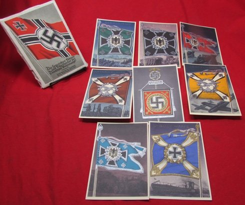 German WWII Flag Postcard Set, 'Die Deutschen Fahnen und Standarten der Deutschen Wehrmacht' — image 8