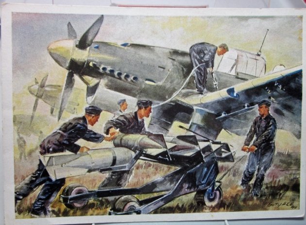 German WWII Postcard, Stuka, Ju-87 — image 2