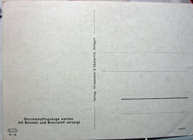 German WWII Postcard, Stuka, Ju-87 — image 3