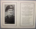German WWII Mass Card, Panzer Soldier, KIA Russia January 1942