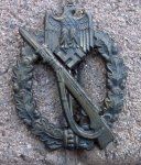 German WWII Infantry Assault Badge, Bronze, JFS Mfg
