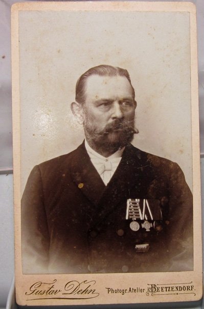 German Franco-Prussian War CDV, 1870 & 1866 Campaign Veteran, Identified — image 2