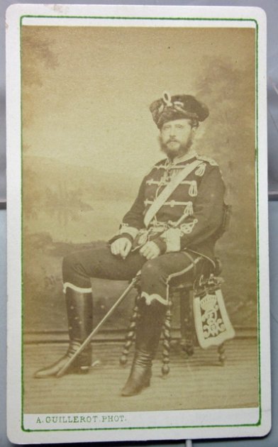 German Franco-Prussian War CDV, Identified Hussar Officer, 11th Rgt — image 2