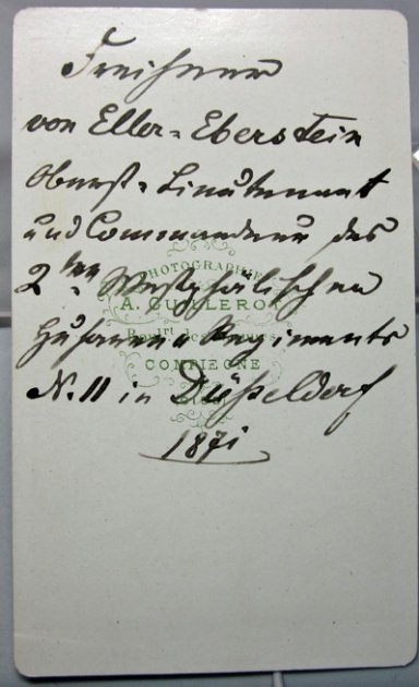 German Franco-Prussian War CDV, Identified Hussar Officer, 11th Rgt — image 3