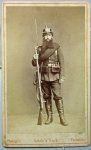 German Franco-Prussian War CDV, Armed Baden Soldier
