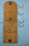 US WWI, M1917 Revolver, 3 Pocket Halfmoon Clip Pouch, RH …