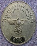German WWII Zoll Grensschutz Sleeve Badge, 8206