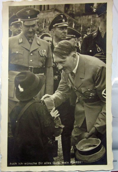 German WWII Postcard, Hitler & Party Officials, SS — image 2