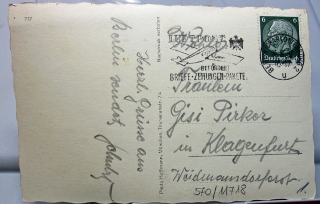 German WWII Postcard, Hitler & Party Officials, SS — image 3