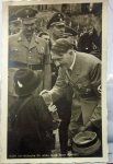 German WWII Postcard, Hitler & Party Officials, SS