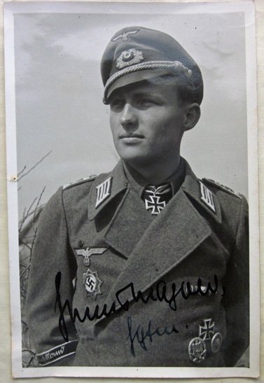 German WWII Autographed Knights Cross Winner Photo, Magold, Grossdeutschland — image 3