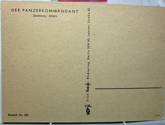 German WWII Postcard, Der Panzerkommandant — image 3