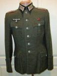 German WWII Heer Panzer Officer M1936 Service Tunic, Major Rank …