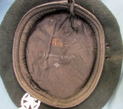 British Korean War Dated Green Wool Beret, — image 4