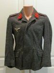 German WWII Luftwaffe Fliegerbluse, Flak Artillery
