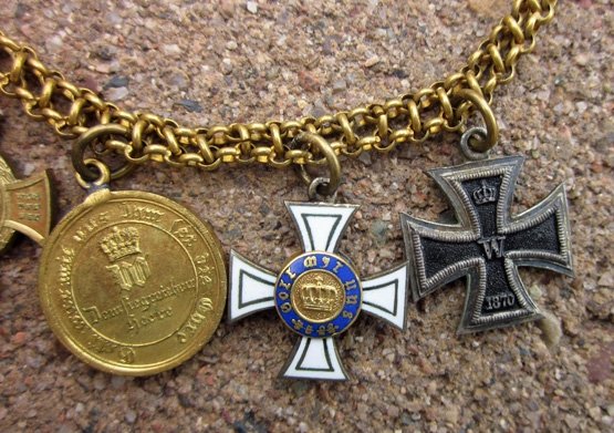 German Franco-Prussian War Veteran, Four-Place Miniature Medal Set, Iron Cross 2nd Class — image 4