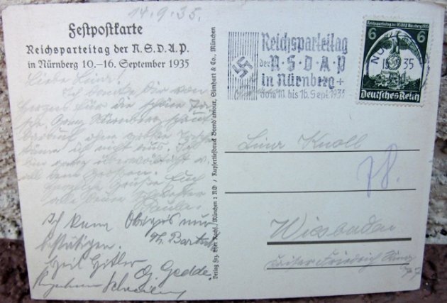 German WWII Postcard, NSDAP Reichsparteitag 1935 — image 3