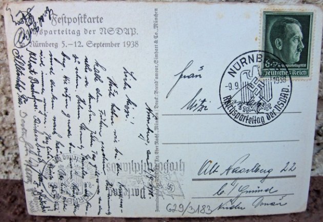 German WWII Postcard, Reichsparteitag 1938 — image 3