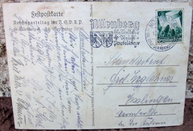 German WWII Postcard, NSDAP Reichsparteitag 1936 — image 3
