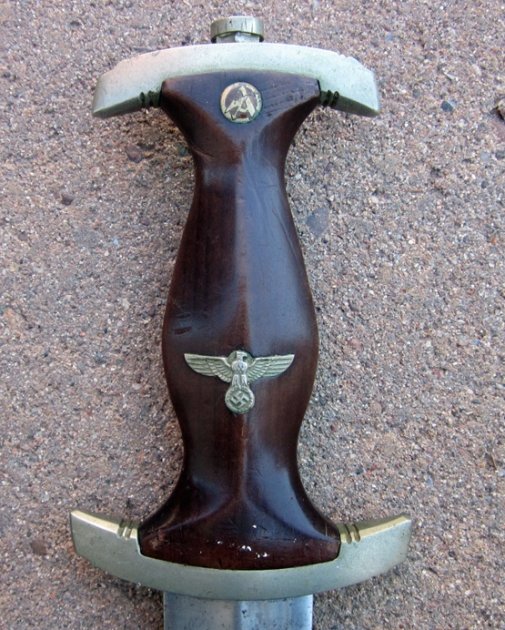 German WWII M1933 SA Enlisted Dagger, F.Herder A.S., Ostland (OST) District Mark — image 2