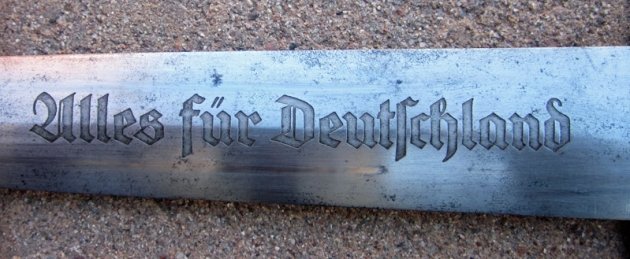 German WWII M1933 SA Enlisted Dagger, F.Herder A.S., Ostland (OST) District Mark — image 6