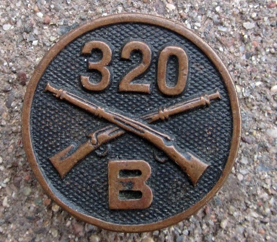 US WWI Collar Disc, 320th Infantry, 80th Infantry Division AEF — image 2