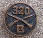 US WWI Collar Disc, 320th Infantry, 80th Infantry Division AEF