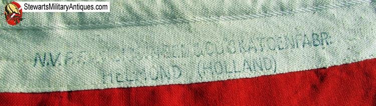 German WWII Dutch Mfg Small Format NSDAP Flag, 50x85 Cm — image 3