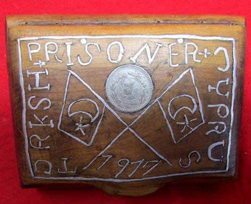 Turkish WWI Prisoner of War Wooden Cigarette Box, Cyprus 1917 — image 3