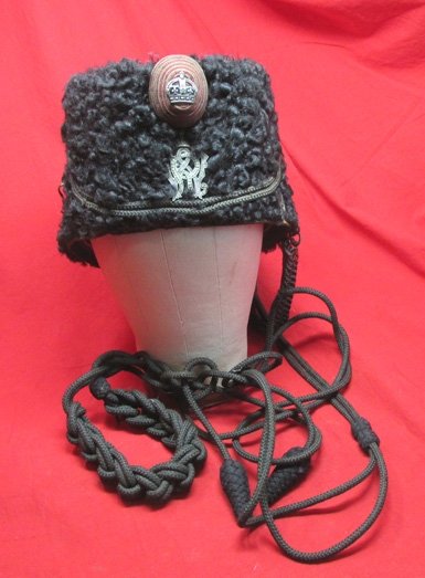 British Post Victorian Era, Officers Lambswool Busby — image 2