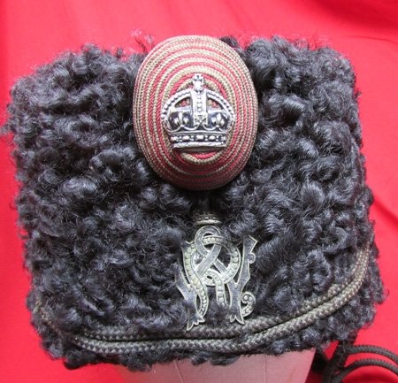British Post Victorian Era, Officers Lambswool Busby — image 3