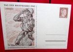 German WWII Tag Der Briefmarke 1942 Postcard, Afrika Korps