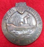 US WWI War Service Ship Building Badge, 71085