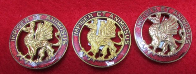 US WWII 12th Coastal Artillery Regiment Distinctive Unit Insignia, Trio — image 2