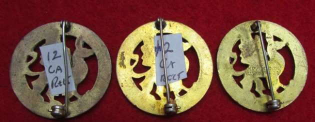 US WWII 12th Coastal Artillery Regiment Distinctive Unit Insignia, Trio — image 5