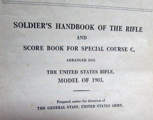 US WWI Soldier's Handbook of the Rifle and Score Book 1918 — image 3