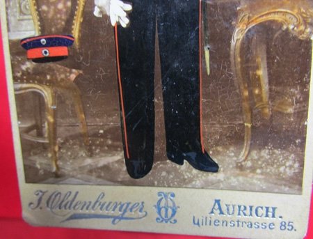 German Imperial Era, Colorized CDV, Full Standing Oldenburg Soldier — image 4