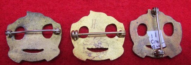 US WWII 11th Harbor Defense Artillery Regiment Distinctive Unit Insignia, Trio — image 4