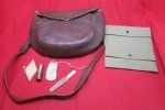 US WWII Army WAC Purse and Strap and Contents