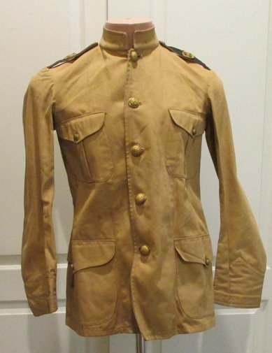 US Spanish-American War Era, Army Staff Officers Tan Cotton Coat, Named — image 2