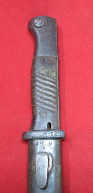 German WWII S84/98 Service Bayonet, Herder Mfg 1938, Mismatch — image 3