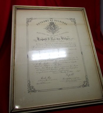 Belgian 1890's Order of Leopold Medals & Document Grouping — image 12