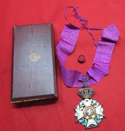 Belgian 1890's Order of Leopold Medals & Document Grouping — image 3